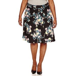 1X Ashley Nell Tipton A-Line Floral Skirt